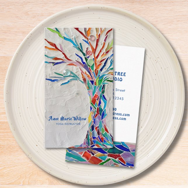 Rainbow Tree Yoga Instructor Business Card (Creator Uploaded)