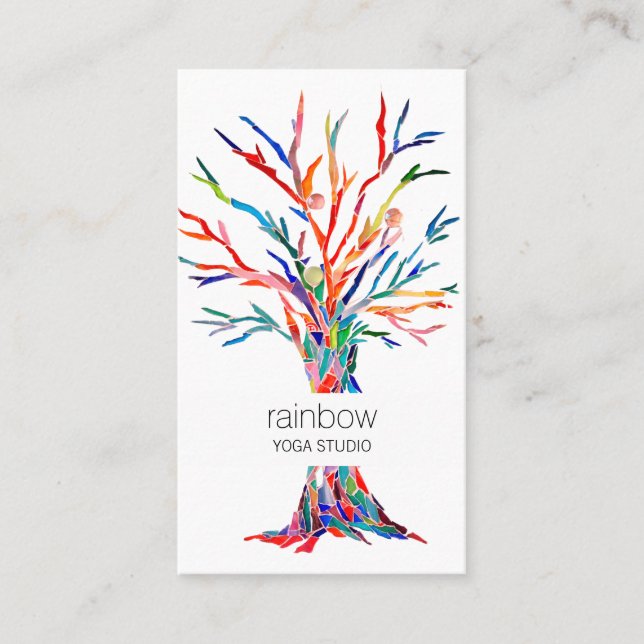 Rainbow Tree Yoga Studio Business Card (Front)