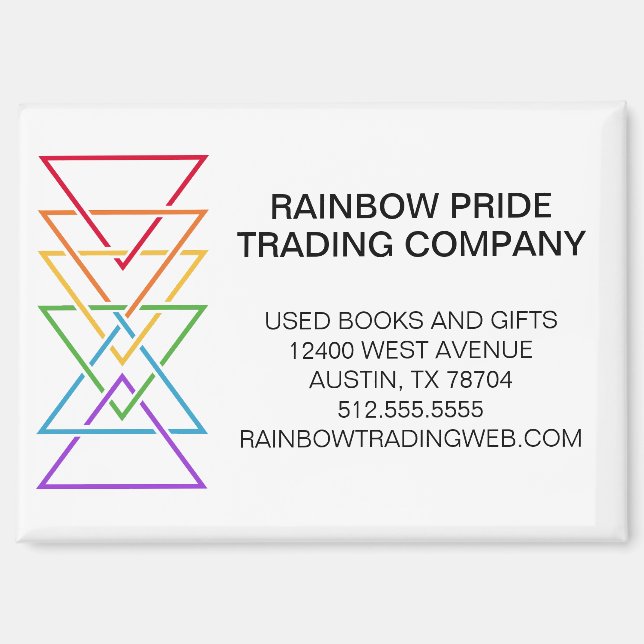 Rainbow Triangle Company Gay Pride Logo Magnet (Front)