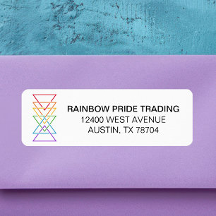 Rainbow Triangle Logo LGBTQ Return Address