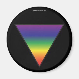 Rainbow Triangle Magnet - Black Background