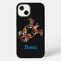 Rainbow Tribal Hawaiian Sea Turtle on Black