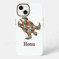 Rainbow Tribal Sea Turtle on White
