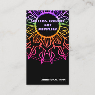 Rainbow Tribal Sun Business Card 2