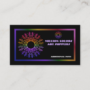 Rainbow Tribal Sun Business Card 3
