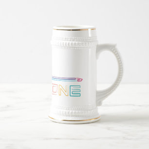 Rainbow Trombone Beer Stein