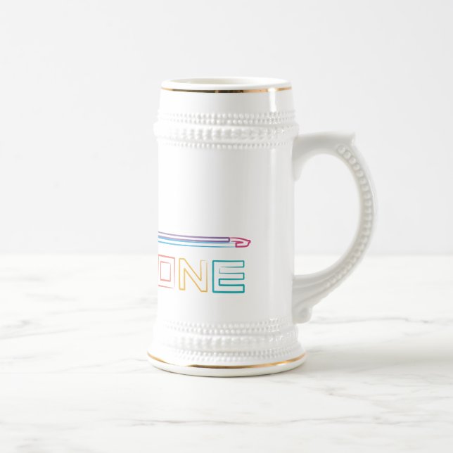 Rainbow Trombone Beer Stein (Right)