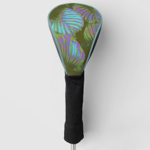 Rainbow Tropical Leaves Golf Club Head Cover