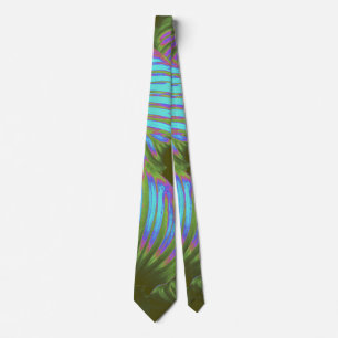 Rainbow Tropical Leaves  Neck Tie