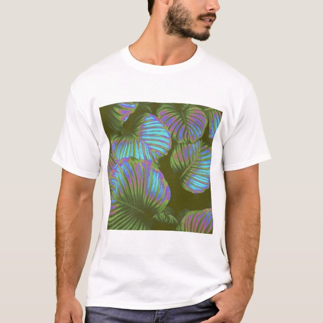 Rainbow Tropical Leaves T-Shirt (Front)