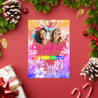 Rainbow & Tropical Wedding Invitation