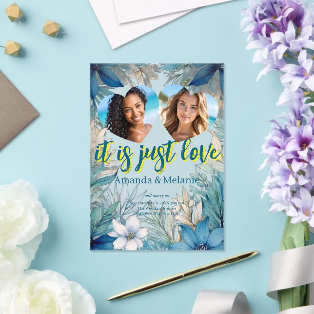 Rainbow & Tropical Wedding Invitation (Insitu (Wedding))