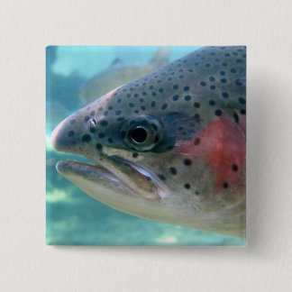 Rainbow Trout 15 Cm Square Badge