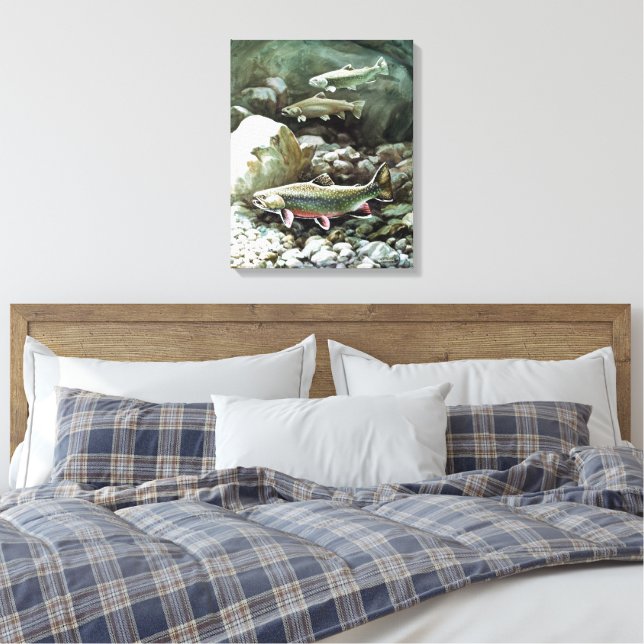rainbow trout Art 3 Canvas Print (Insitu(Bedroom))