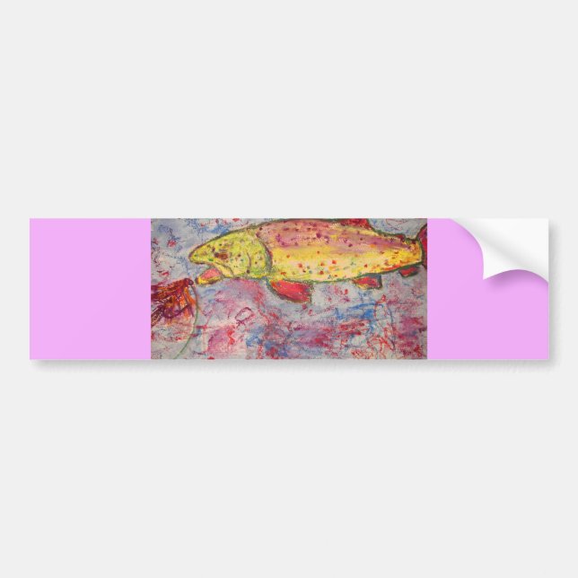 Rainbow Trout Bumper Sticker (Front)