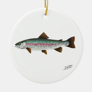 Rainbow Trout Ceramic Tree Decoration