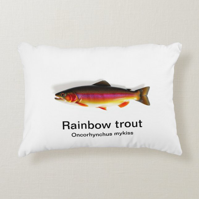 rainbow trout decorative cushion (Front)