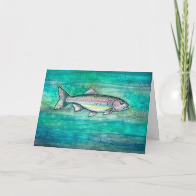 Rainbow Trout Father's Day Card (Front)