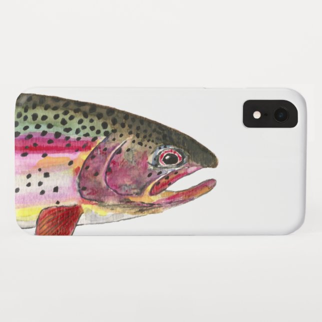 Rainbow Trout Fish Art for Fly Fishing Lovers Case-Mate iPhone Case (Back (Horizontal))