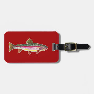 Rainbow Trout Fish, Fisherman's Luggage Tag