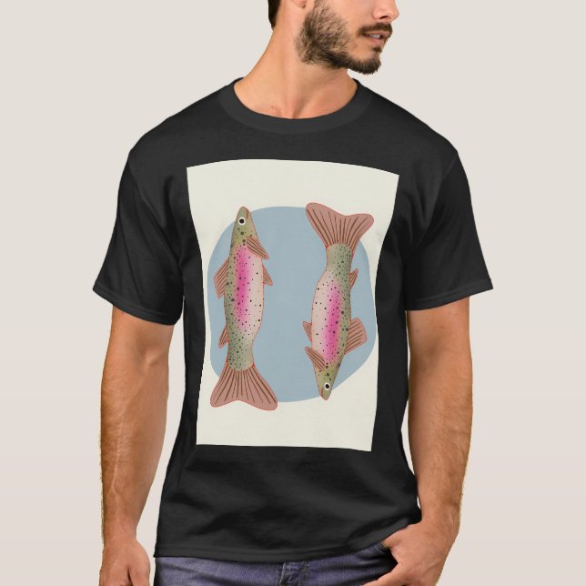 Rainbow trout fish illustration T-Shirt (Front)
