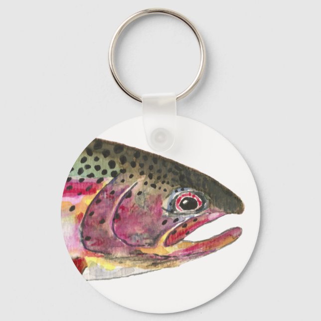 Rainbow Trout Fish Key Ring (Front)