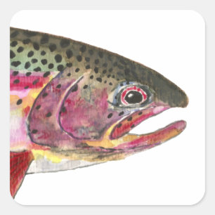 Rainbow Trout Fish Square Sticker