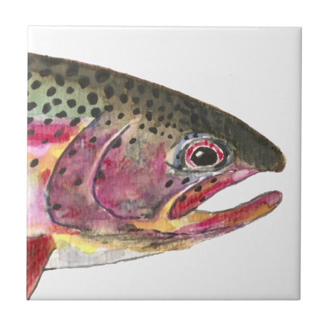 Rainbow Trout Fish Tile (Front)