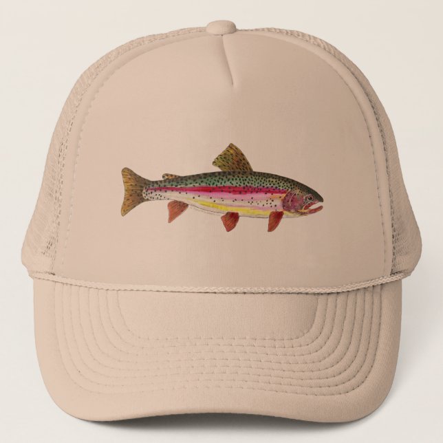 Rainbow Trout Fish Trucker Hat (Front)