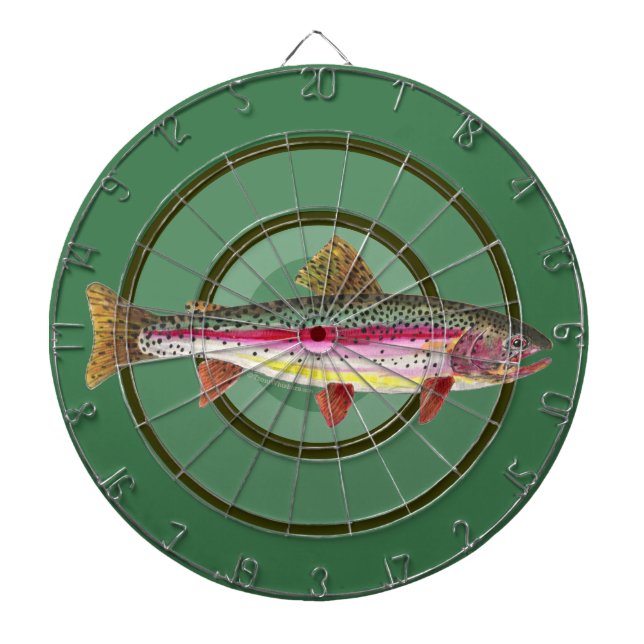 Rainbow Trout Fishing Dartboard (Front)