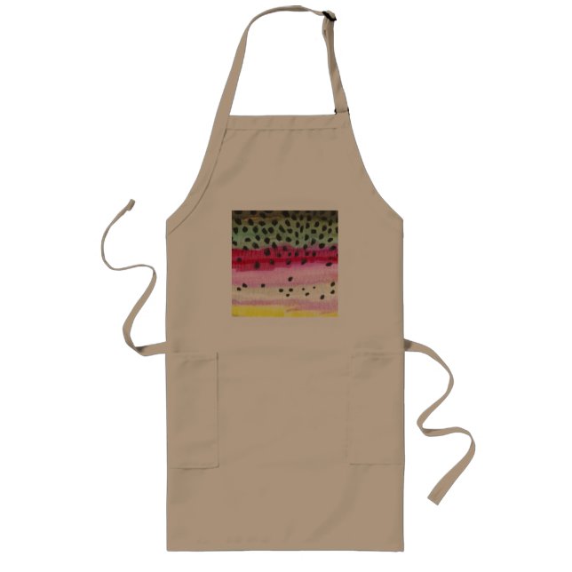Rainbow Trout Fishing Long Apron (Front)