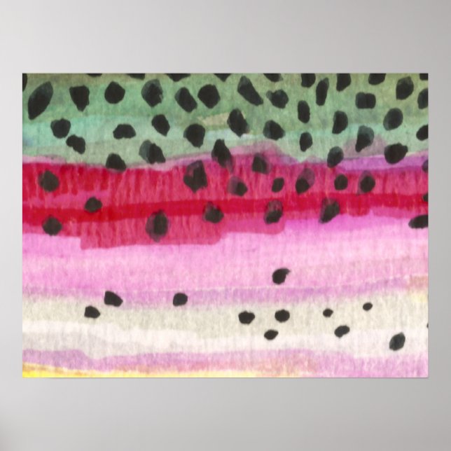 Rainbow Trout Fishing Poster (Front)