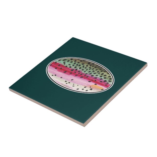 Rainbow Trout Fishing Tile (Side)