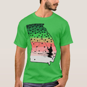 Rainbow Trout Fly Fish Georgia Fly Fishing Fisherm T-Shirt