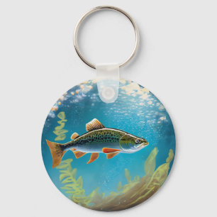 Rainbow Trout Fly Fish Key Ring