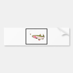 Rainbow Trout Fly Fishing Bumper Sticker