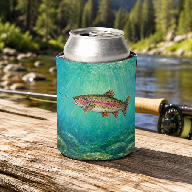 Rainbow Trout Fly Fishing Can Cooler (Creator Uploaded)