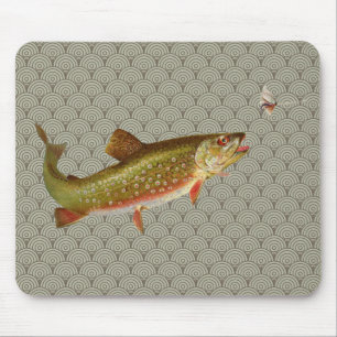 Rainbow trout fly fishing mouse pad
