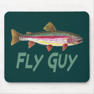 Rainbow Trout Fly Fishing Mouse Pad