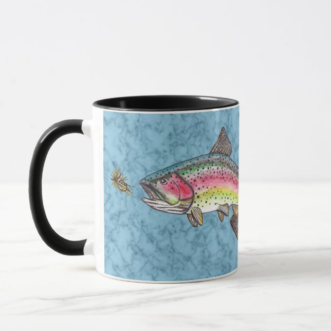 Rainbow Trout Fly Fishing Mug (Left)
