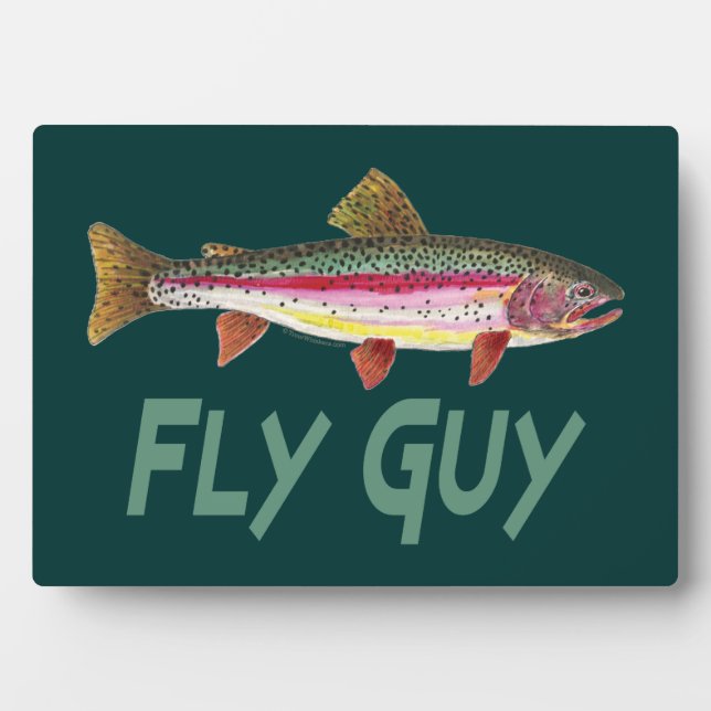 Rainbow Trout Fly Fishing Plaque (Front)