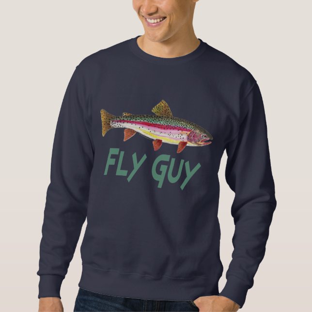 Rainbow Trout Fly FIshing Sweatshirt (Front)