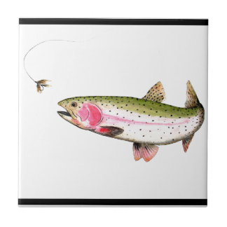 Rainbow Trout Fly Fishing Tile