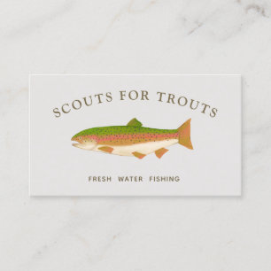 Rainbow Trout Freshwater Fishing Business Card