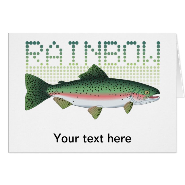 Rainbow trout gift for an angler or fisherman (Front Horizontal)
