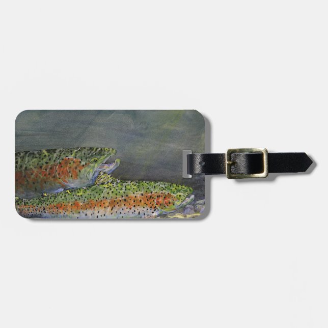 Rainbow trout luggage tag (Front Horizontal)