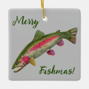 Rainbow Trout Merry Fishmas Ornament