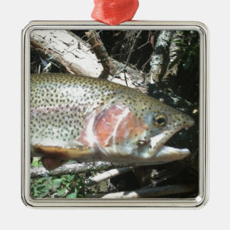 Rainbow trout metal tree decoration