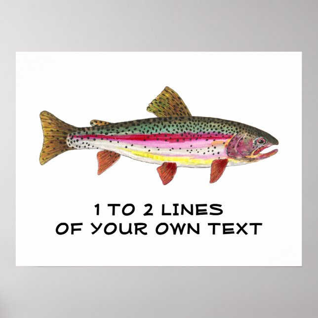 Rainbow Trout Painting Poster (Front)