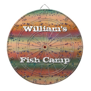 Rainbow Trout  Pattern with Name Fisherman's Dartboard